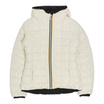 K-Way Giubbino Reversibile Lungo con Zip E Cappuccio Nero/Bianco per Bambino K5123QWO NERO/BIANCO K-WAY 