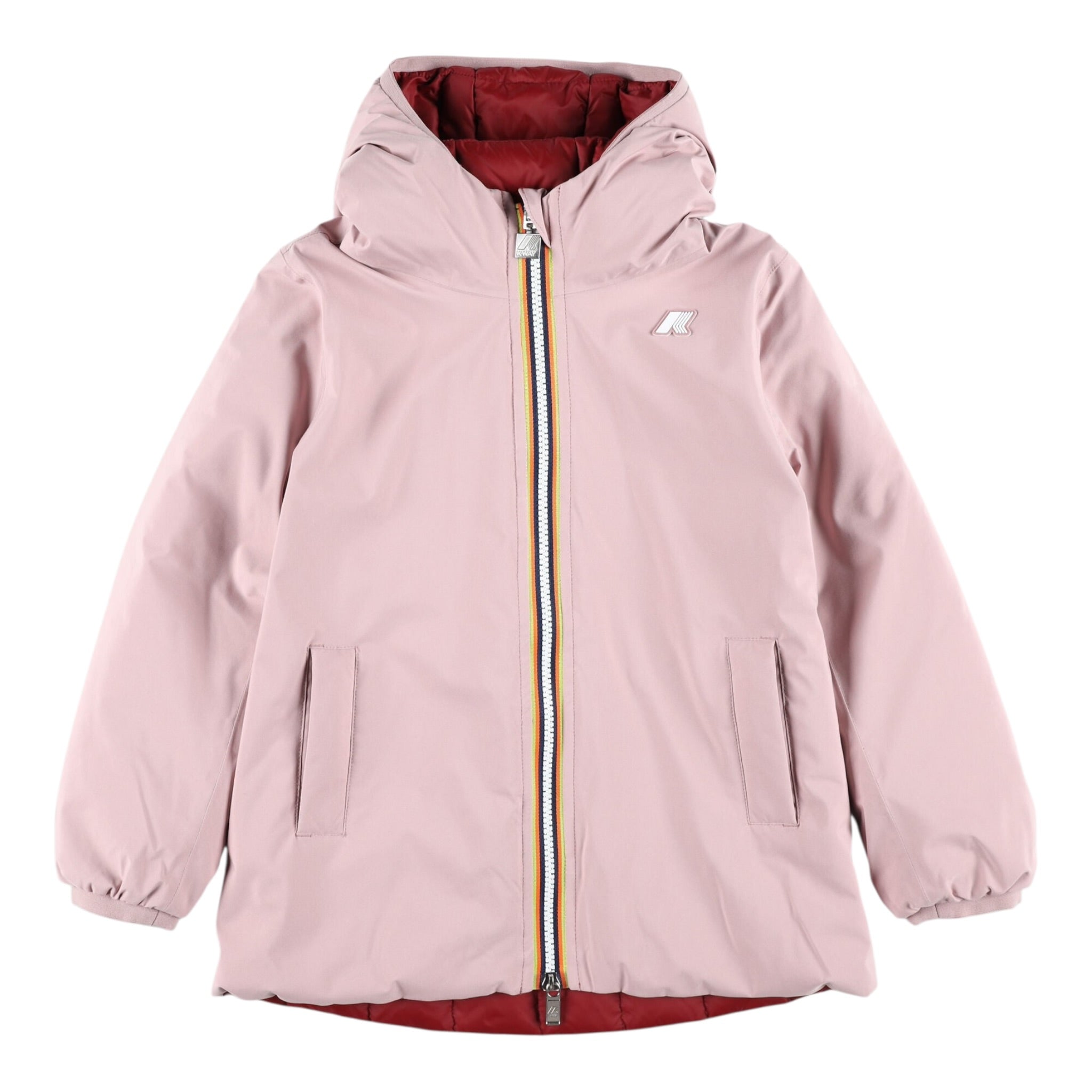 K-Way Giubbino Reversibile Bicolore Rosa/Rosso per Bambina K5123RW ROSA/ROSSO K-WAY 