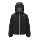 K-Way Giubbino Bicolore con Cappuccio Reversibile Nero/Verde per Bambino K5128VW NERO/VERDE K-WAY 