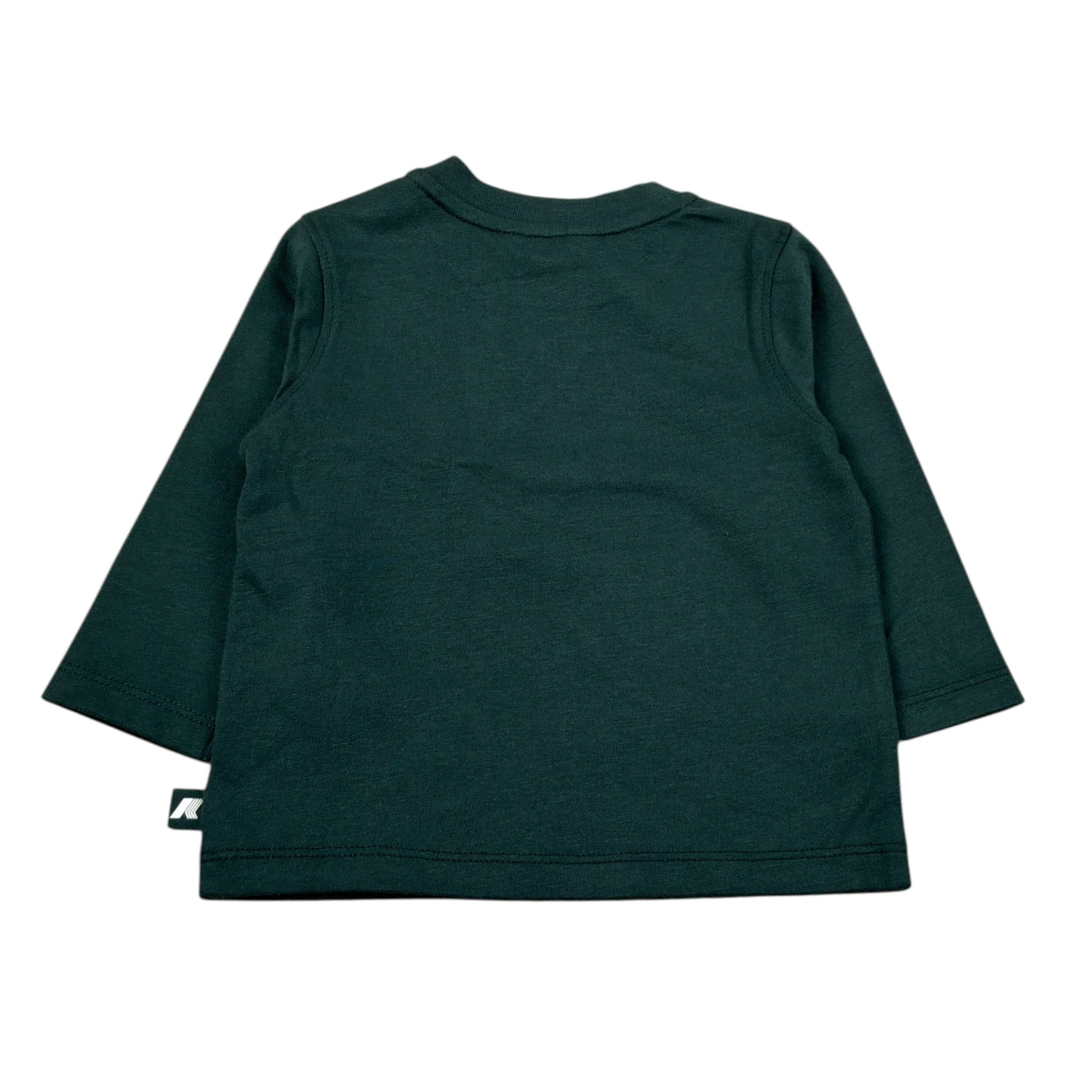 K-Way Shirt Girocollo tinta unita con Stampa Verde per Neonato K5146QW VERDE K-WAY 