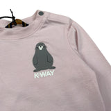 K-Way Shirt Girocollo tinta unita con Logo Rosa per Neonata K5146RW ROSA K-WAY 