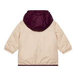 K-Way Giubbino tinta unita con Cappuccio In Contrasto Beige per Neonata K61157W BEIGE K-WAY 