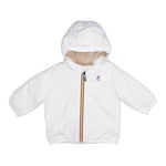 K-Way Giubbino tinta unita con Cappuccio Bianco per Bambino K6115FWO BIANCO K-WAY 