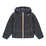 K-Way Giubbino tinta unita con Cappuccio Nero per Bambino K6117YW NERO K-WAY 