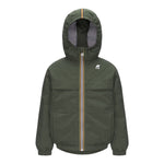 K-Way Giubbino tinta unita con Zip E Cappuccio Verde per Bambino K6134BW VERDE K-WAY 