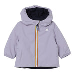 K-Way Giubbino Reversibile Bicolore con Zip E Cappuccio Lilla/Viola per Neonata K71338W LILLA/VIOLA K-WAY 