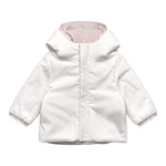 K-Way Giubbino Reversibile Bicolore con Zip E Cappuccio Bianco/Rosa per Neonata K71338WX BAINCO/ROSA K-WAY 