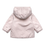 K-Way Giubbino Reversibile Bicolore con Zip E Cappuccio Bianco/Rosa per Neonata K71338WX BAINCO/ROSA K-WAY 