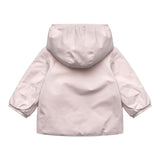 K-Way Giubbino Reversibile Bicolore con Zip E Cappuccio Bianco/Rosa per Neonata K71338WX BAINCO/ROSA K-WAY 