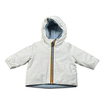 K-Way Giubbino Reversibile Bicolore con Zip E Cappuccio Azzurro/Bianco per Neonato K71338WXX AZZURRO/BIANCO K-WAY 