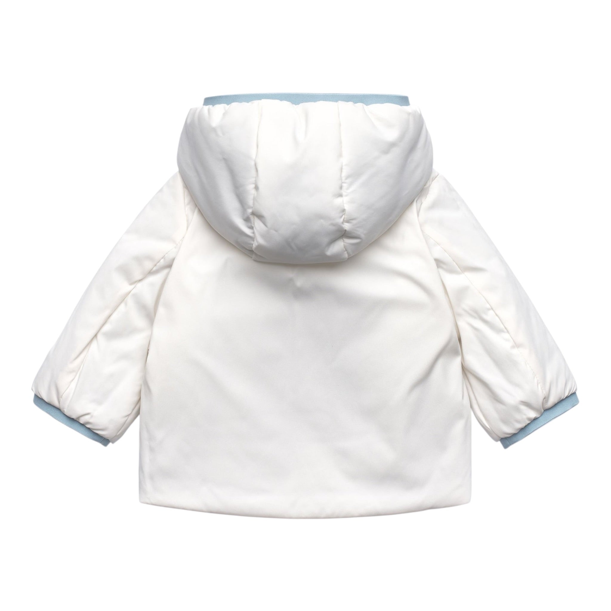K-Way Giubbino Reversibile Bicolore con Zip E Cappuccio Azzurro/Bianco per Neonato K71338WXX AZZURRO/BIANCO K-WAY 