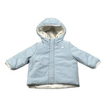 K-Way Giubbino Reversibile Bicolore con Zip E Cappuccio Azzurro/Bianco per Neonato K71338WXX AZZURRO/BIANCO K-WAY 