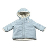 K-Way Giubbino Reversibile Bicolore con Zip E Cappuccio Azzurro/Bianco per Neonato K71338WXX AZZURRO/BIANCO K-WAY 
