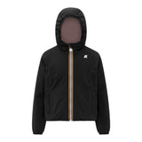 K-Way Giubbino Reversibile Bicolore con Zip E Cappuccio Rosa/Nero per Bambina K71339W ROSA/NERO K-WAY 