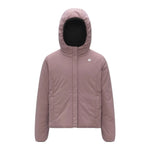 K-Way Giubbino Reversibile Bicolore con Zip E Cappuccio Rosa/Nero per Bambina K71339W ROSA/NERO K-WAY 