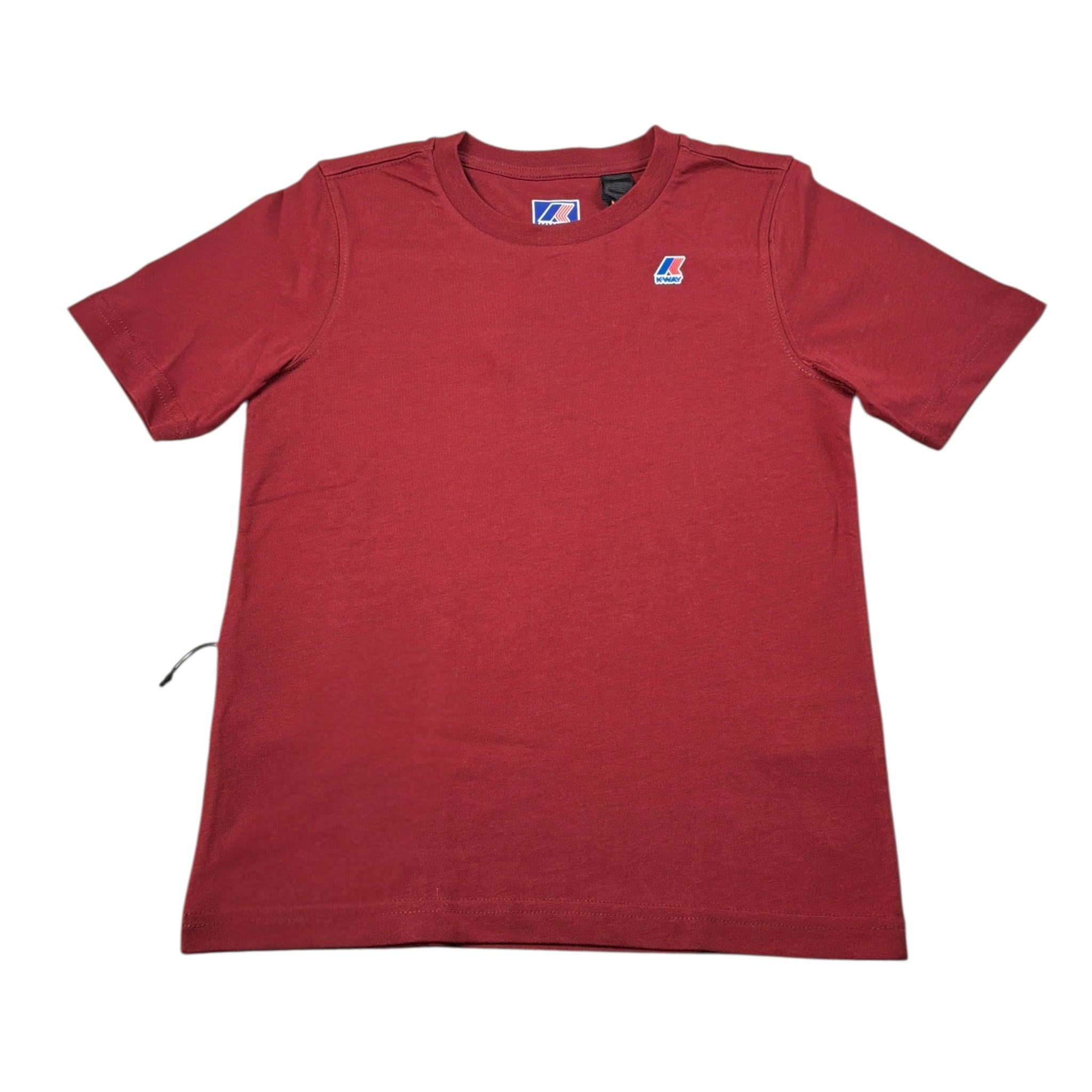 K-Way T-Shirt Girocollo tinta unita con Logo Bordeaux per Bambina K7133YWXX BORDEAUX K-WAY 