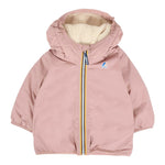 K-Way Giubbino tinta unita con Cappuccio Rosa per Neonata K7142EW ROSA K-WAY 