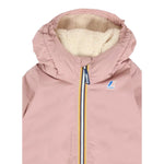 K-Way Giubbino tinta unita con Cappuccio Rosa per Neonata K7142EW ROSA K-WAY 
