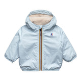 K-Way Giubbino tinta unita con Zip E Cappuccio Azzurro per Neonato K7142RWX AZZURRO K-WAY 