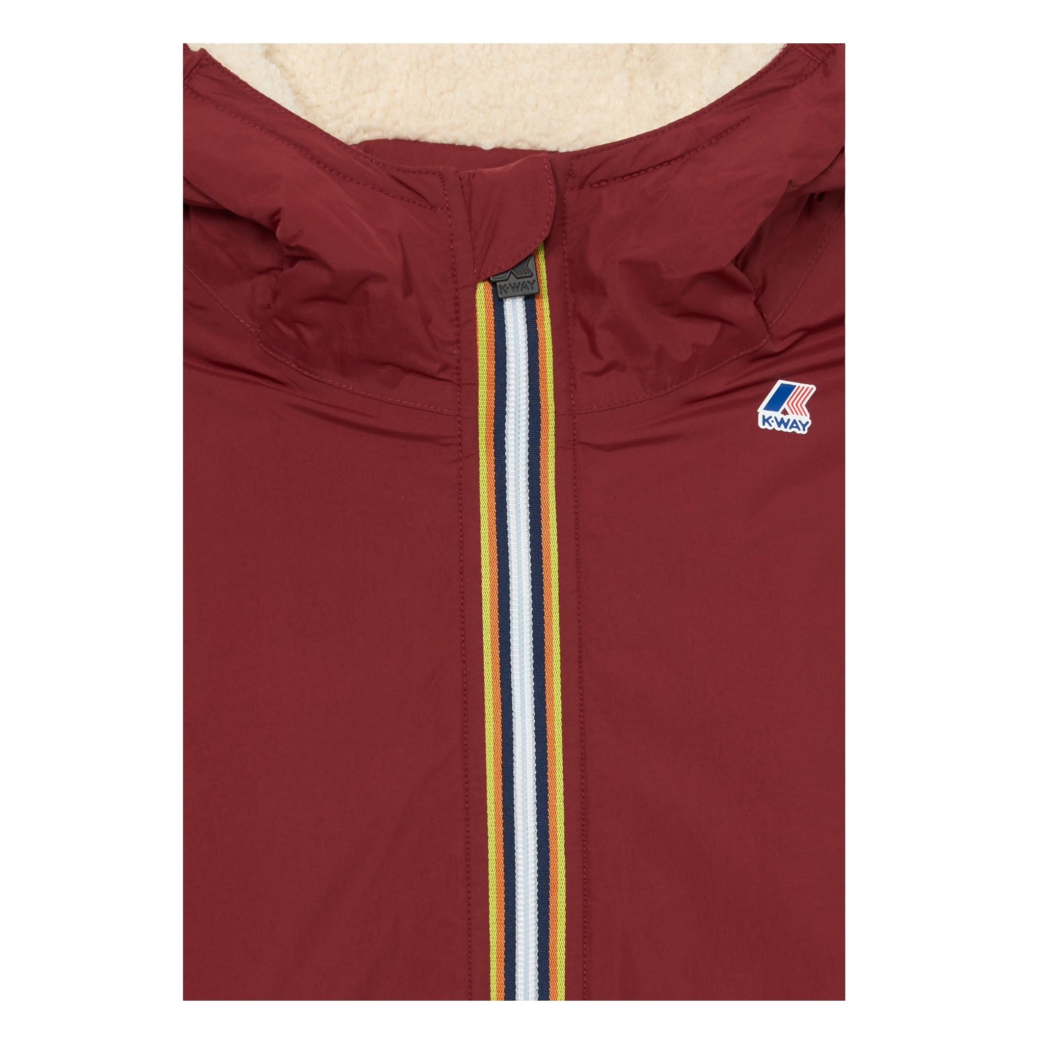 K-Way Giubbino tinta unita con Zip E Cappuccio Rosso per Neonato K7142RWX ROSSO K-WAY 