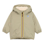 K-Way Giubbino tinta unita con Zip E Cappuccio Verde per Neonato K7142RWX VERDE K-WAY 