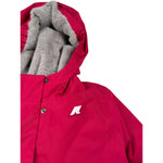 K-Way Giubbino tinta unita con Cappuccio Fuxia per Bambina K7151SW FUXIA K-WAY 