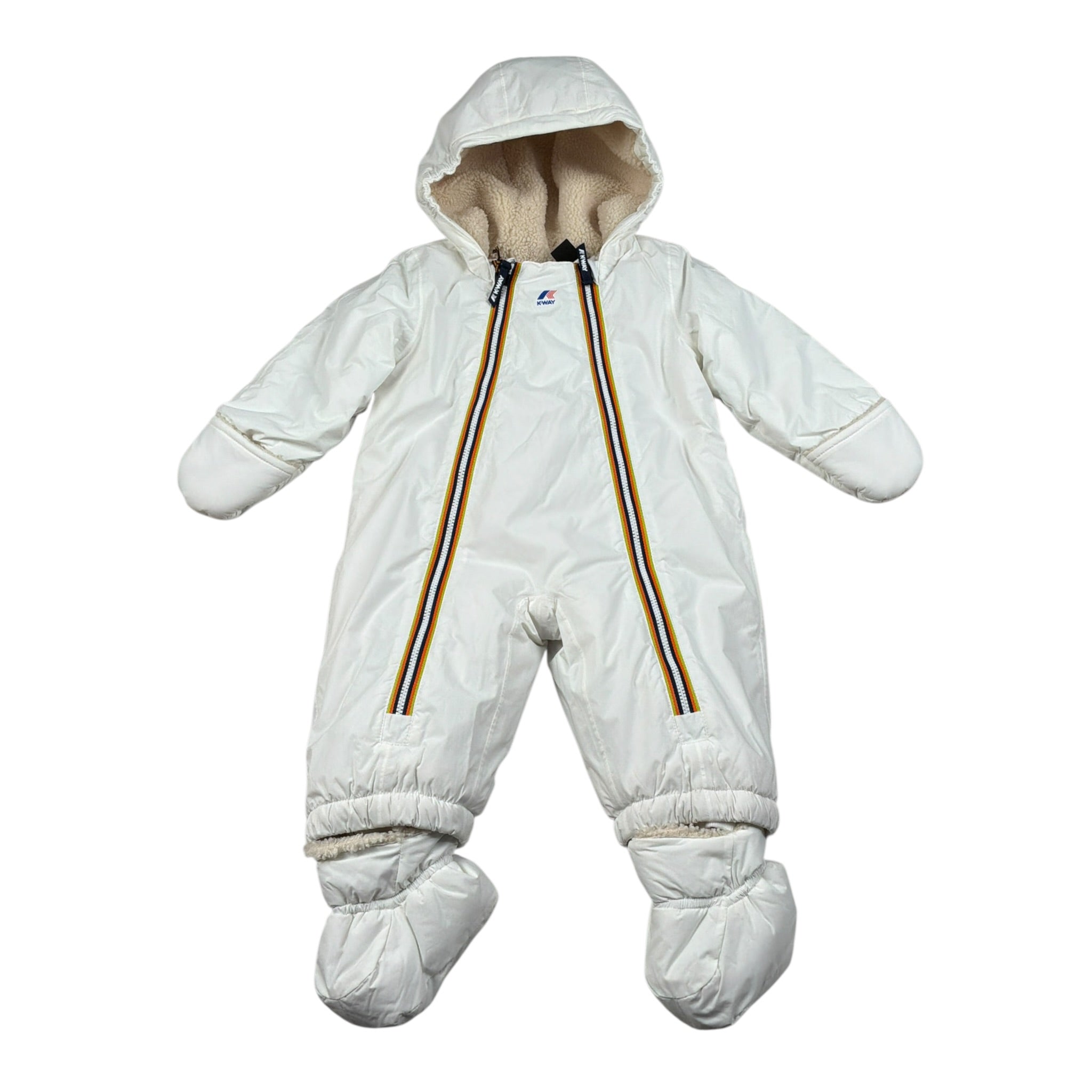K-Way Eskimo tinta unita con Cappuccio Bianco per Neonato K8134PWX BIANCO K-WAY 