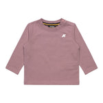 K-Way Shirt Girocollo tinta unita con Logo Rosa per Neonata K8138CWANXX ROSA K-WAY 