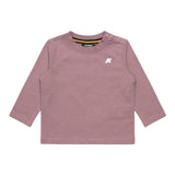 K-Way Shirt Girocollo tinta unita con Logo Rosa per Neonata K8138CWANXX ROSA K-WAY 
