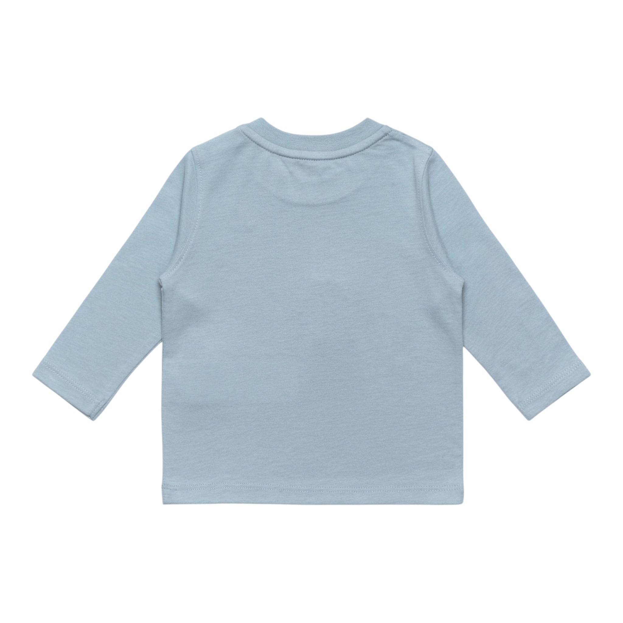 K-Way Shirt Girocollo tinta unita con Logo Azzurro per Neonato K8138CWNXX AZZURRO K-WAY 