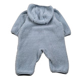 K-Way Tutina Teddy tinta unita con Cappuccio Azzurro per Neonato K8138YW AZZURRO K-WAY 