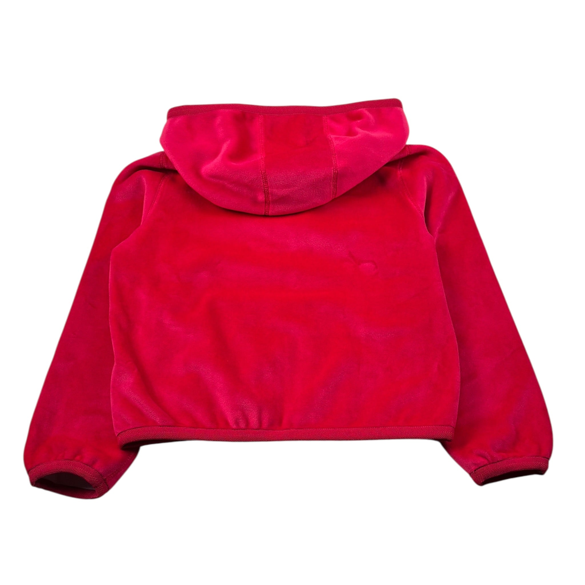 K-Way Felpa Chiusa con Cappuccio tinta unita In Velluto Fuxia per Bambina K8141FW FUXIA K-WAY 