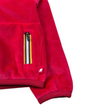 K-Way Felpa Chiusa con Cappuccio tinta unita In Velluto Fuxia per Bambina K8141FW FUXIA K-WAY 