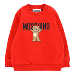 Moschino Abito Girocollo tinta unita con Logo Rosso per Neonata MDV0CVN ROSSO MOSCHINO 
