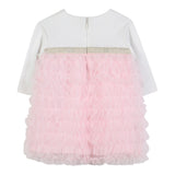 Karl Lagerfeld Abito Manica Lunga Bicolore con Tulle Rosa per Neonata Z30668 ROSA KARL LAGERFELD 