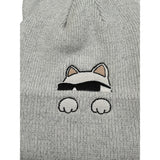 Karl Lagerfeld Cappello tinta unita con Orecchie Grigio per Neonata Z31003 GRIGIO KARL LAGERFELD 