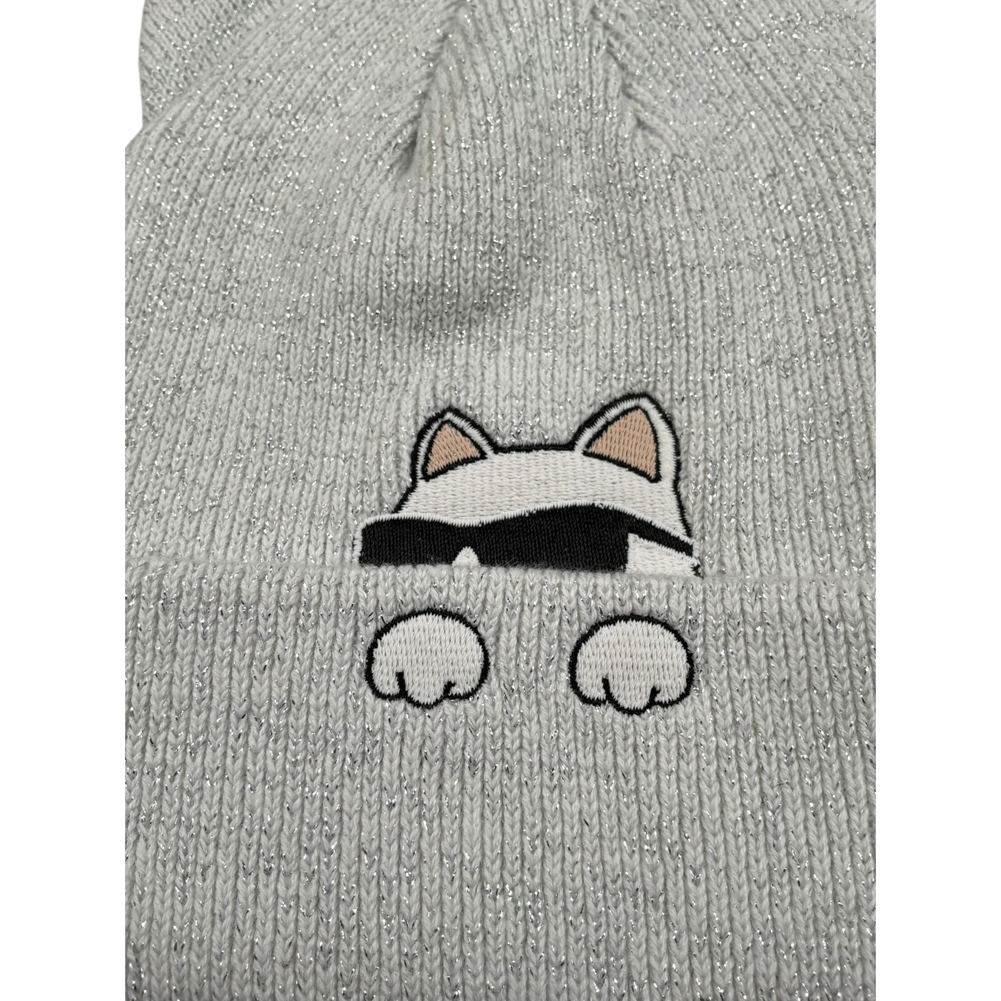 Karl Lagerfeld Cappello tinta unita con Orecchie Grigio per Neonata Z31003 GRIGIO KARL LAGERFELD 