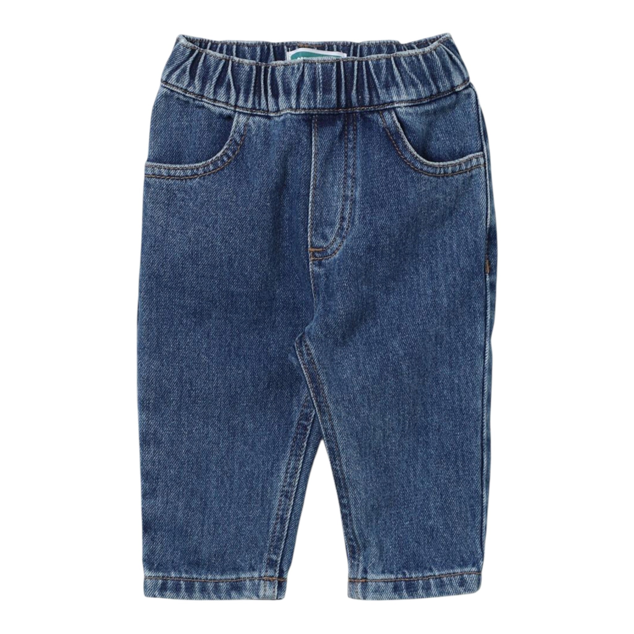 Kenzo Jeans tinta unita con Elastico In Vita Blu per Neonato K60506 BLU KENZO 