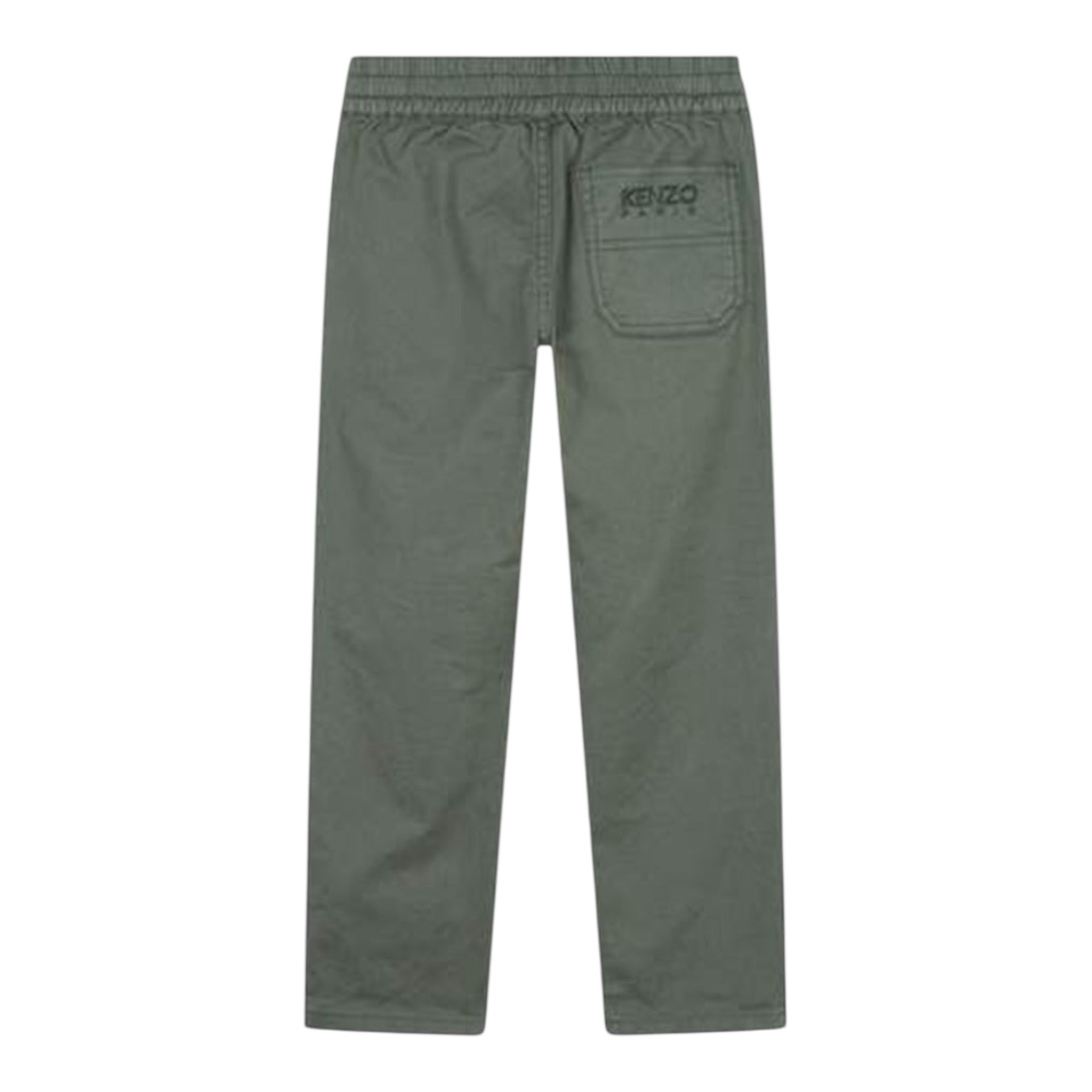 Kenzo Pantalone tinta unita con Elastico In Vita Verde per Bambino K60731 VERDE KENZO 