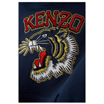 Kenzo Felpa Chiusa con Cappuccio tinta unita con Ricami Blu per Bambino K60767 BLU KENZO 