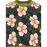 Kenzo Felpa Chiusa Girocollo tinta unita Fantasia Floreale Verde per Bambina K61342 VERDE KENZO 