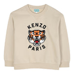 Kenzo Felpa Girocollo tinta unita con Stampa Beige per Bambino K61432 BEIGE KENZO 