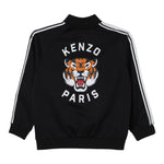 Kenzo Felpa tinta unita con Zip E Stampa Nero per Bambino K61469 NERO KENZO 