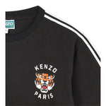 Kenzo T-Shirt tinta unita con Profili In Contrasto Nero per Neonato K61486 NERO KENZO 