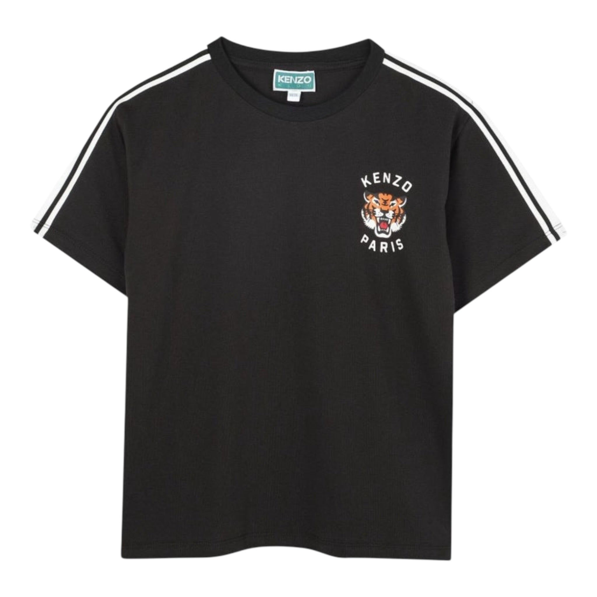 Kenzo T-Shirt tinta unita con Profili In Contrasto Nero per Neonato K61486 NERO KENZO 
