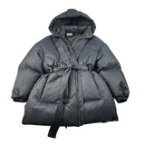 Khrisjoy Giubbino tinta unita con Cappuccio Nero per Bambina KX2A27N0079 NERO KHRISJOY 