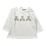 L'Orsobruno Shirt tinta unita con Stampa Bianco per Bambino ORSETTI BIANCO L'ORSOBRUNO 