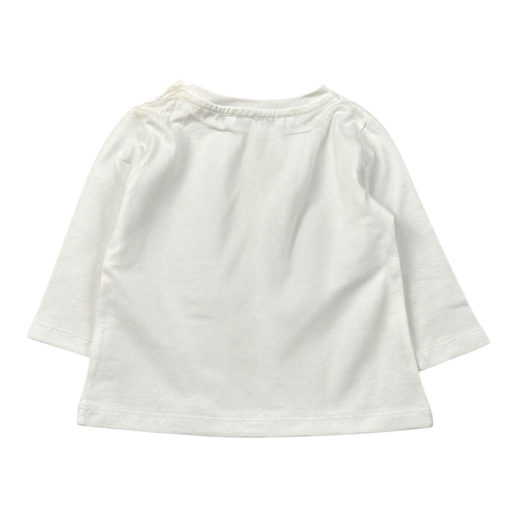 L'Orsobruno Shirt tinta unita con Stampa Bianco per Neonato ORSETTIN BIANCO  