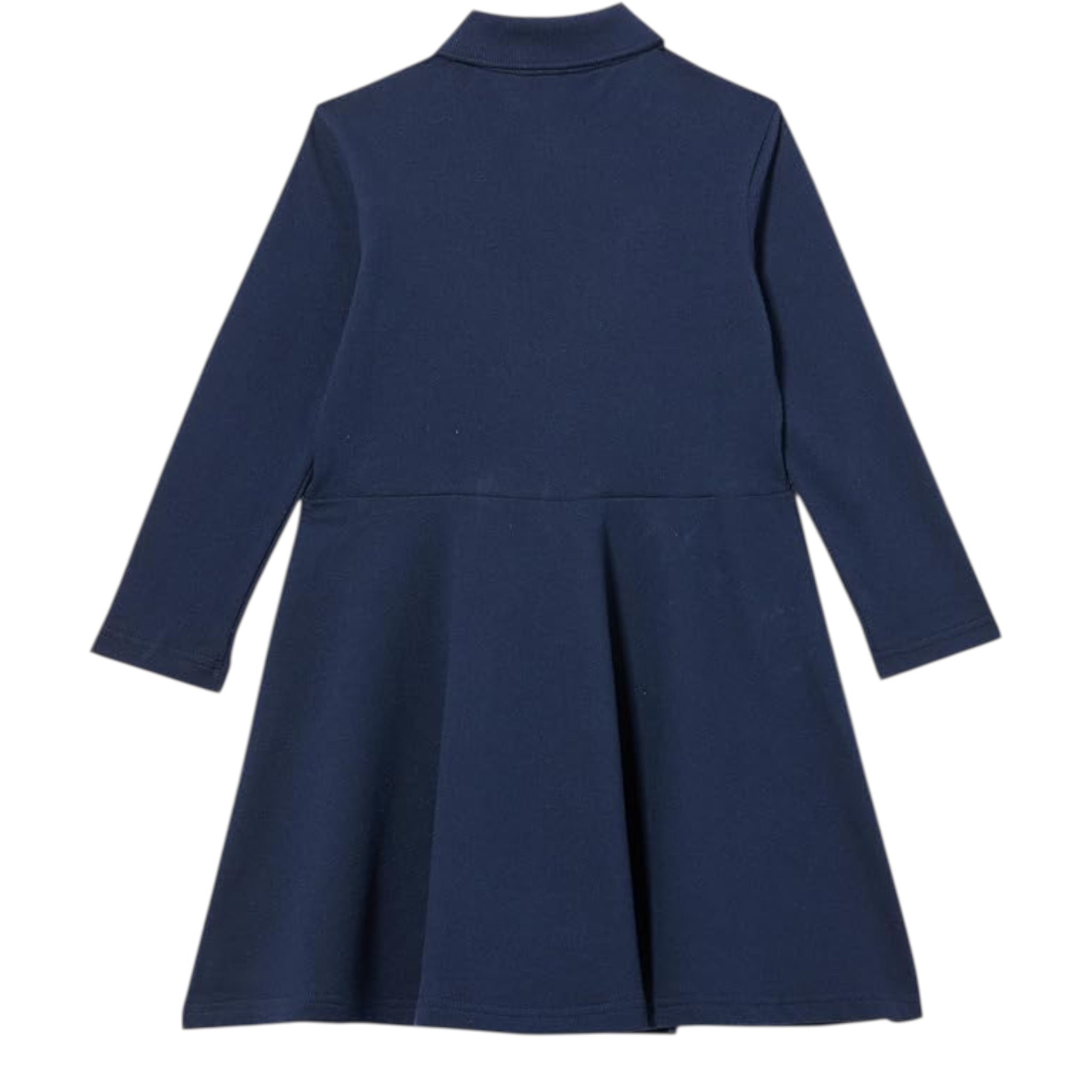Lacoste Abito Manica Lunga con Colletto tinta unita Blu per Bambina 347067 BLU LACOSTE 