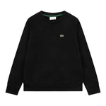 Lacoste Felpa Chiusa Girocollo con Logo Nero per Bambino 447059 NERO LACOSTE 